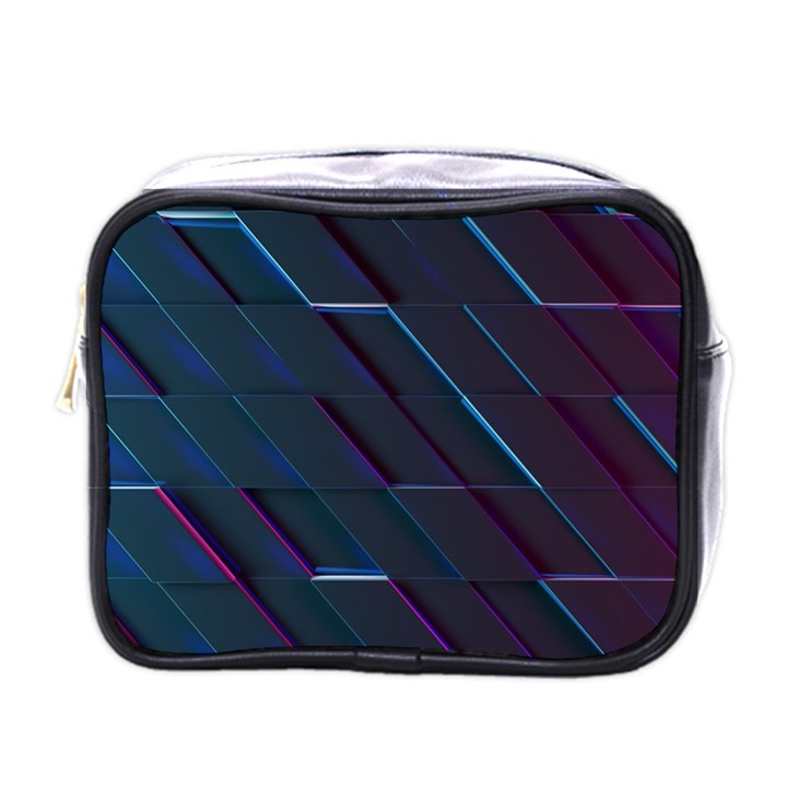 Glass-scifi-violet-ultraviolet Mini Toiletries Bag (One Side)