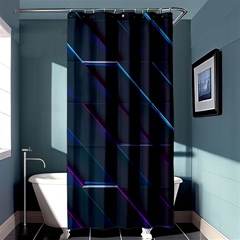 Glass-scifi-violet-ultraviolet Shower Curtain 36  X 72  (stall)  by Semog4