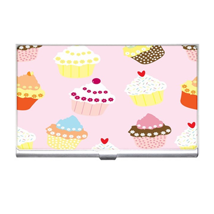 Cupcakes wallpaper paper background Business Card Holder