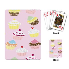 Cupcakes Wallpaper Paper Background Playing Cards Single Design (rectangle) by Semog4