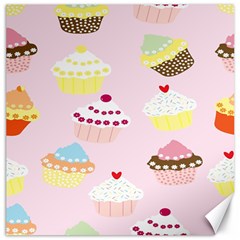 Cupcakes Wallpaper Paper Background Canvas 16  X 16  by Semog4