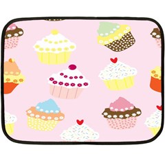 Cupcakes Wallpaper Paper Background Fleece Blanket (mini) by Semog4