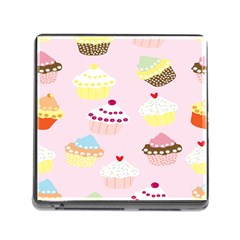 Cupcakes Wallpaper Paper Background Memory Card Reader (square 5 Slot)