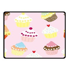 Cupcakes Wallpaper Paper Background Fleece Blanket (small) by Semog4