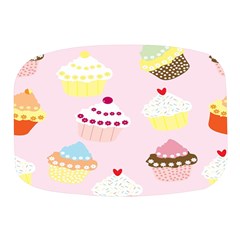 Cupcakes Wallpaper Paper Background Mini Square Pill Box by Semog4