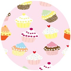 Cupcakes Wallpaper Paper Background Wooden Puzzle Round by Semog4