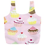 Cupcakes wallpaper paper background Full Print Recycle Bag (XXXL) Front