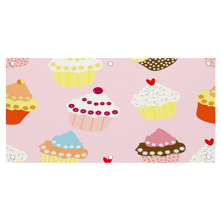 Cupcakes wallpaper paper background Banner and Sign 4  x 2 