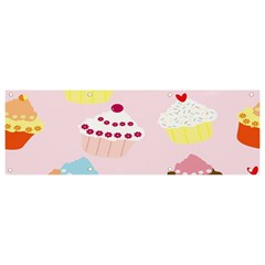 Cupcakes Wallpaper Paper Background Banner And Sign 9  X 3  by Semog4