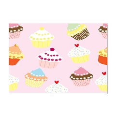 Cupcakes Wallpaper Paper Background Crystal Sticker (a4) by Semog4