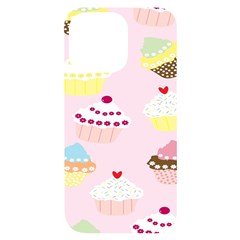 Cupcakes Wallpaper Paper Background Iphone 14 Pro Max Black Uv Print Case by Semog4