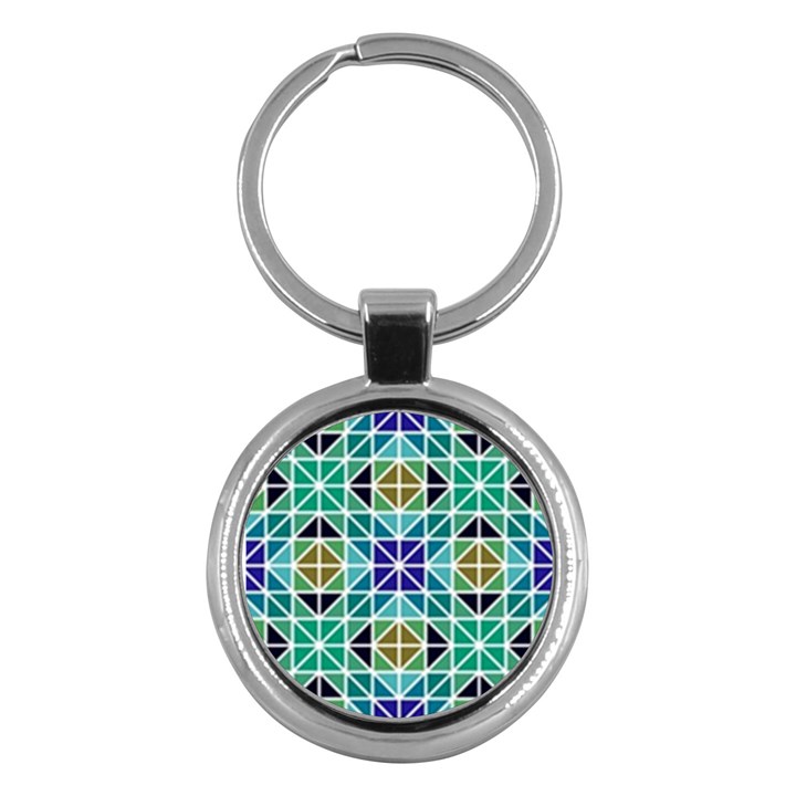 Mosaic-triangle-symmetry- Key Chain (Round)