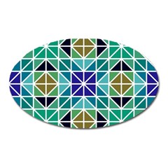 Mosaic-triangle-symmetry- Oval Magnet by Semog4