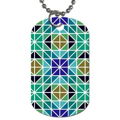 Mosaic-triangle-symmetry- Dog Tag (one Side) by Semog4