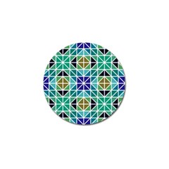 Mosaic-triangle-symmetry- Golf Ball Marker by Semog4