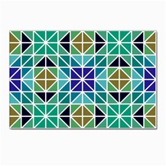 Mosaic-triangle-symmetry- Postcards 5  X 7  (pkg Of 10) by Semog4