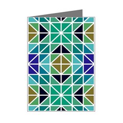 Mosaic-triangle-symmetry- Mini Greeting Card by Semog4