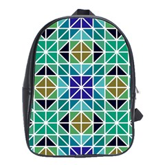 Mosaic-triangle-symmetry- School Bag (large) by Semog4