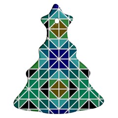 Mosaic-triangle-symmetry- Christmas Tree Ornament (two Sides)