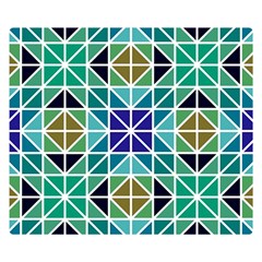 Mosaic-triangle-symmetry- Two Sides Premium Plush Fleece Blanket (small) by Semog4