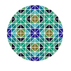 Mosaic-triangle-symmetry- Mini Round Pill Box