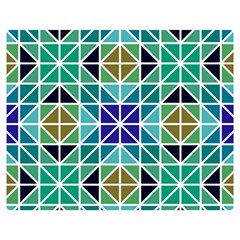 Mosaic-triangle-symmetry- Premium Plush Fleece Blanket (medium) by Semog4