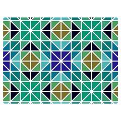 Mosaic-triangle-symmetry- Premium Plush Fleece Blanket (extra Small)