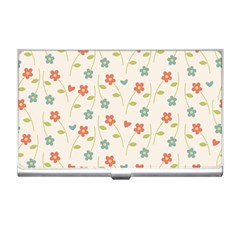 Floral-pattern-wallpaper-retro Business Card Holder by Semog4