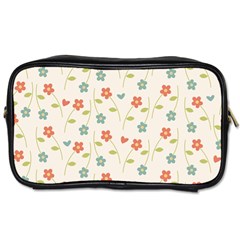 Floral-pattern-wallpaper-retro Toiletries Bag (two Sides) by Semog4