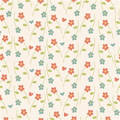 Floral-pattern-wallpaper-retro Play Mat (square) by Semog4