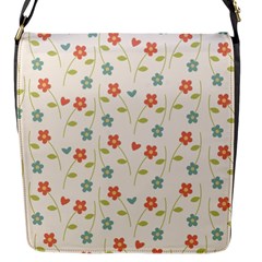 Floral-pattern-wallpaper-retro Flap Closure Messenger Bag (s) by Semog4