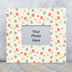 Floral-pattern-wallpaper-retro White Wall Photo Frame 5  X 7 