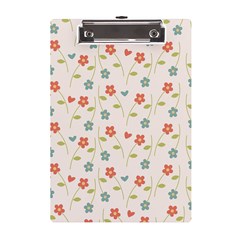 Floral-pattern-wallpaper-retro A5 Acrylic Clipboard by Semog4