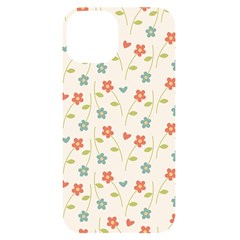 Floral-pattern-wallpaper-retro Iphone 14 Black Uv Print Case