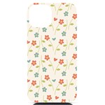 Floral-pattern-wallpaper-retro iPhone 14 Black UV Print Case Front