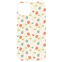 Floral-pattern-wallpaper-retro Iphone 14 Plus Black Uv Print Case by Semog4