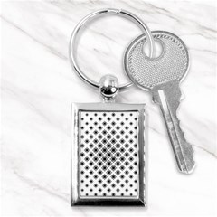 Stylized-flower-floral-pattern Key Chain (rectangle) by Semog4