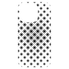 Stylized-flower-floral-pattern Iphone 14 Pro Black Uv Print Case