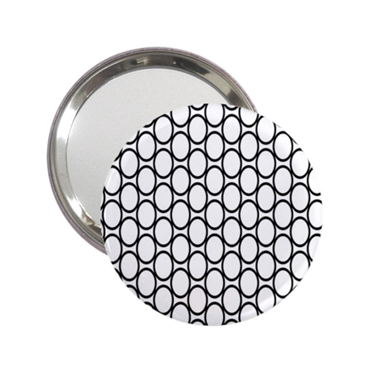 Black-pattern-halftone-wallpaper 2.25  Handbag Mirrors