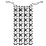 Black-pattern-halftone-wallpaper Jewelry Bag Front