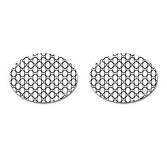 Black-pattern-halftone-wallpaper Cufflinks (oval) by Semog4