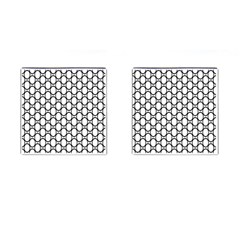 Black-pattern-halftone-wallpaper Cufflinks (square) by Semog4