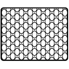 Black-pattern-halftone-wallpaper Fleece Blanket (medium) by Semog4