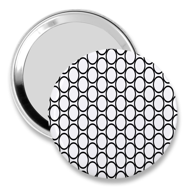 Black-pattern-halftone-wallpaper 3  Handbag Mirrors