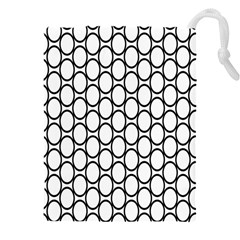 Black-pattern-halftone-wallpaper Drawstring Pouch (4xl) by Semog4