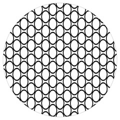 Black-pattern-halftone-wallpaper Round Trivet