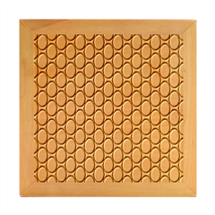 Black-pattern-halftone-wallpaper Wood Photo Frame Cube