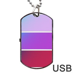 Pattern-banner-set-dot-abstract Dog Tag Usb Flash (one Side) by Semog4