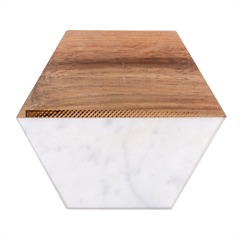 Pattern-banner-set-dot-abstract Marble Wood Coaster (hexagon) 