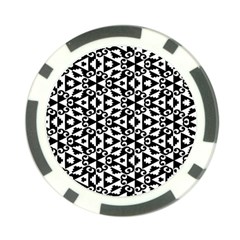 Geometric-tile-background Poker Chip Card Guard (10 Pack) by Semog4